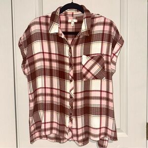 Plaid button up shirt
